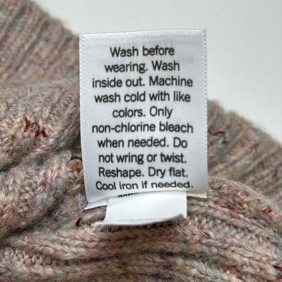 NWOT Lauren Conrad Multicolor Marled Cable Knit Wool Blend Sweater Womens Large - Picture 9 of 10
